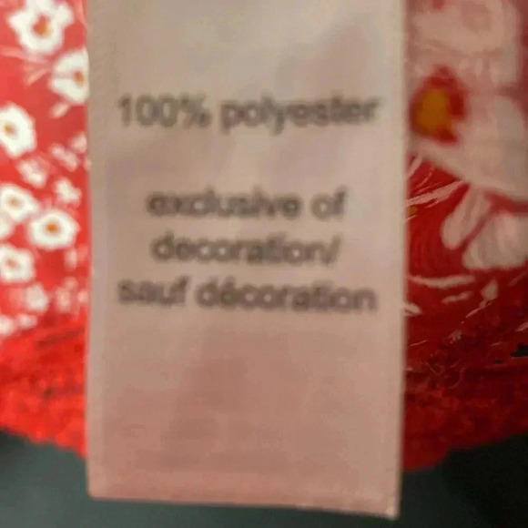 MAURICES WO SIZE XXL RED FLORAL OPEN FRONT SUSTER OVER SHIRT RED CROCHET TRIM - Picture 9 of 11